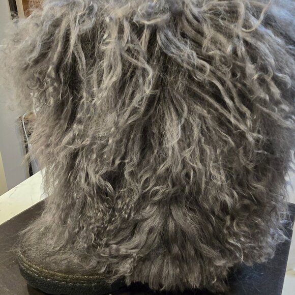 Bear Paw Women's Boots Boetis II Charcoal Grey Lamb Fur Size 5 NEW 1294W 030 - Picture 2 of 14
